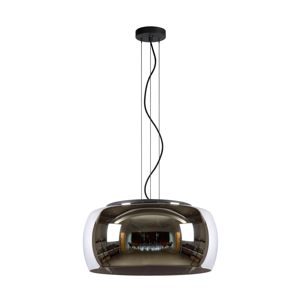 Lucide Design hanglampOlivia Ø 50cm zwart met smoke glas - 45401/50/65